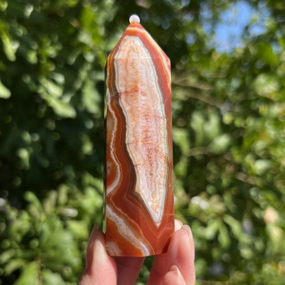 NEW 3.9" MADAGASCAR CARNELIAN TOWER - Picture 3 of 4